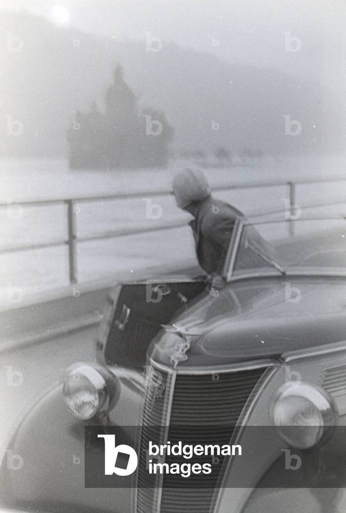 A trip to Kaup on the Rhine, Germany 1930s (b/w photo)