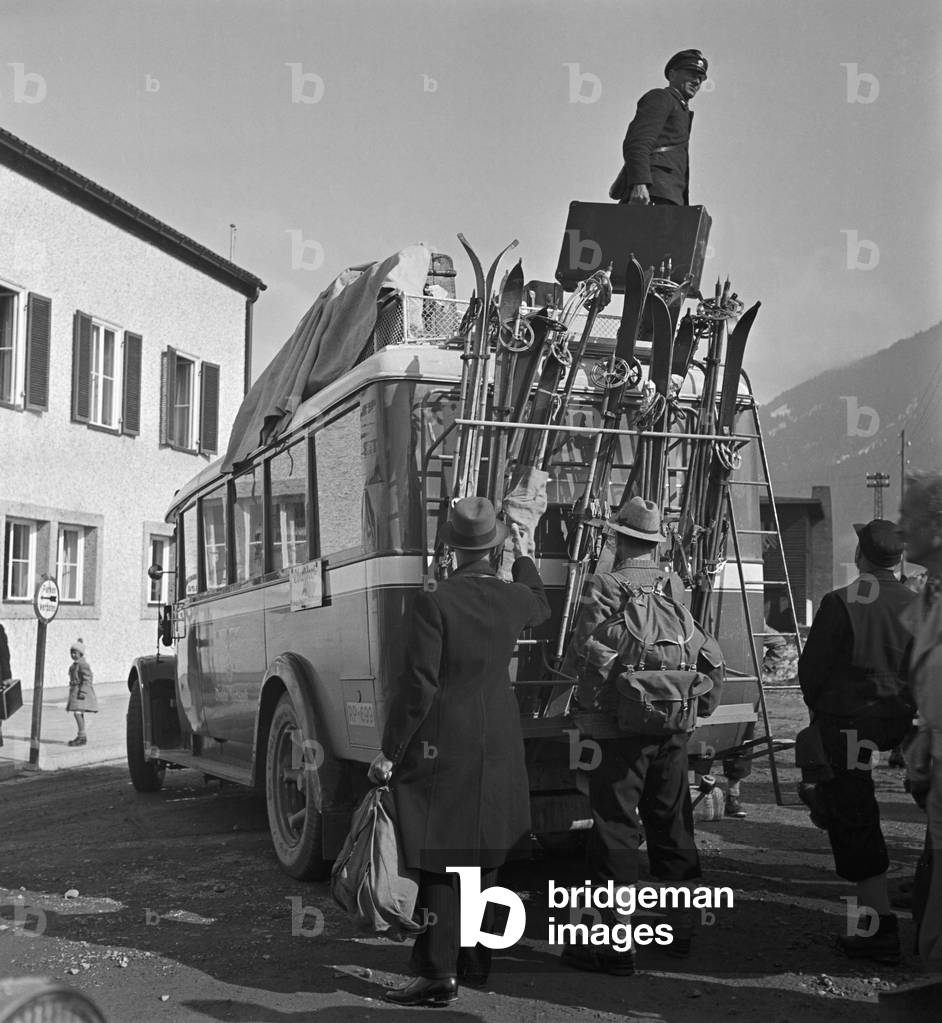 A trip to Mittelberg in Austria, Germany 1930s (b/w photo)