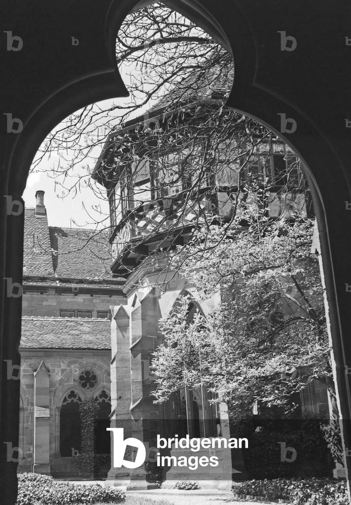 At spa resort Bad Nauheim, Germany 1930s (b/w photo)