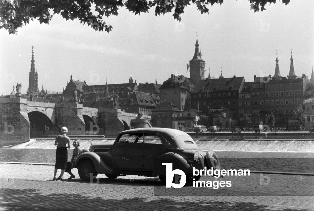 A trip to Würzburg, Germany 1930s (b/w photo)