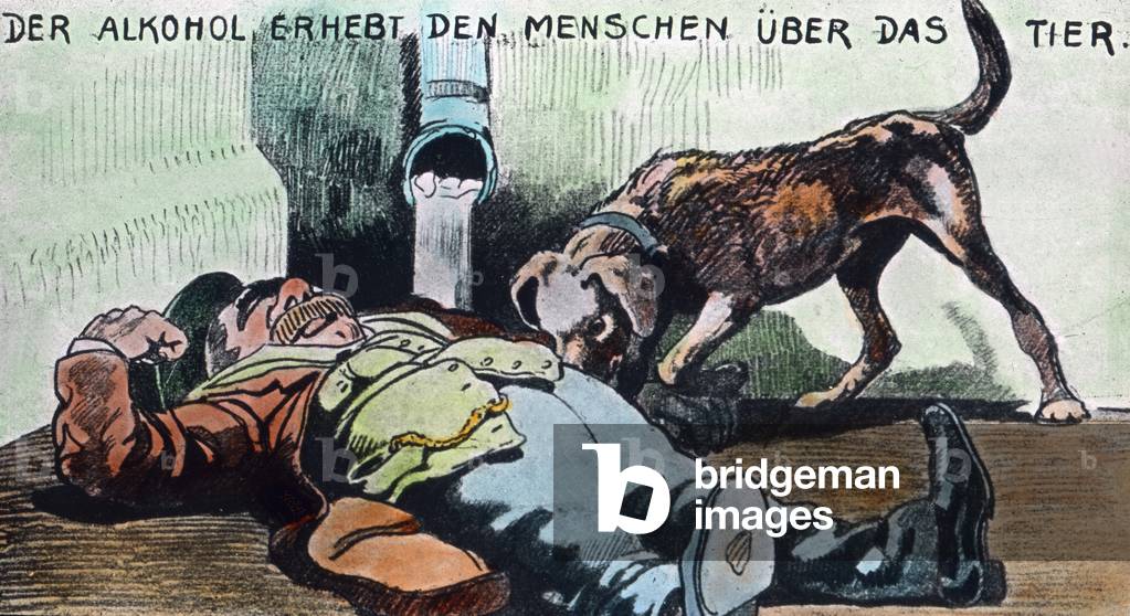Alcohol soars man above the animal