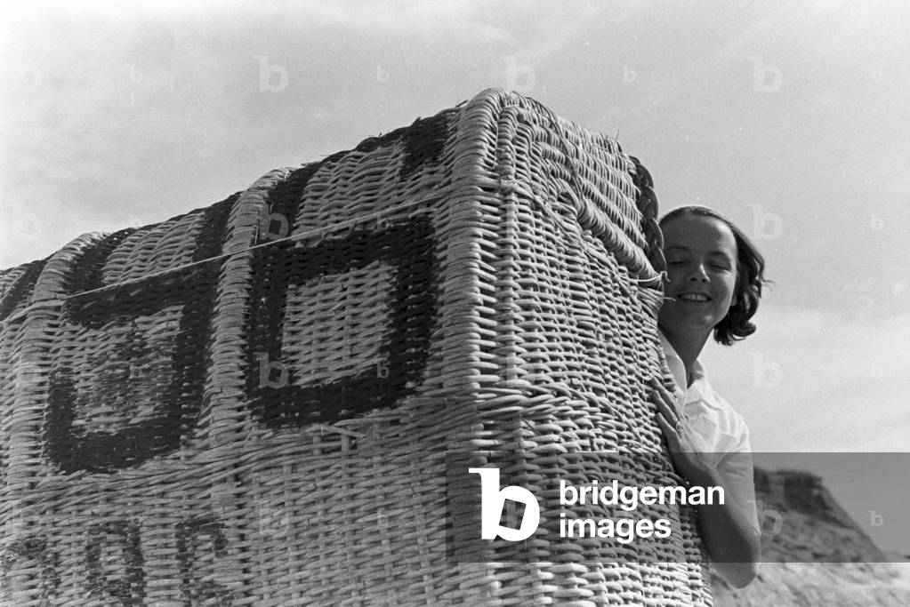 Vacation at the Baltic Sea, Germany 1930s (b/w photo)