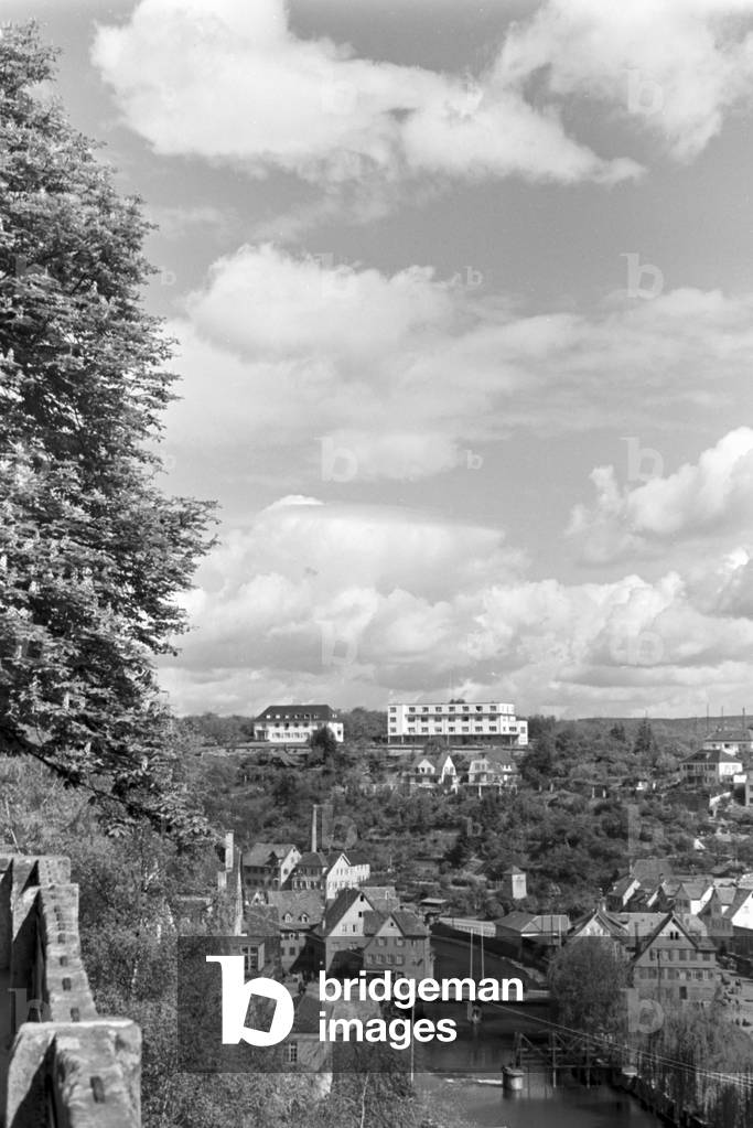 A trip to Backnang, Germany 1930s (b/w photo)