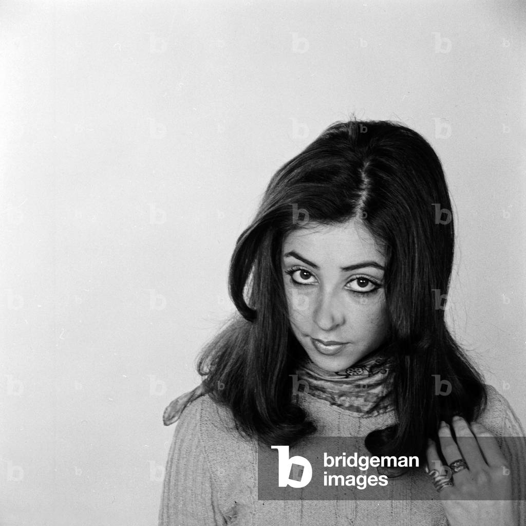 German Greek singer Vicky Leandros at a photo shoot, early 1970s