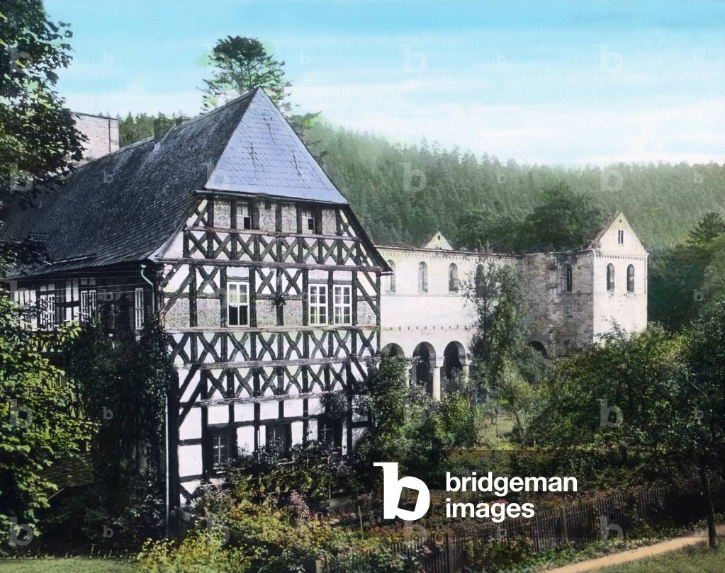 Remains of Benedictine monastery Paulinenzella, Thuringia, 1920s