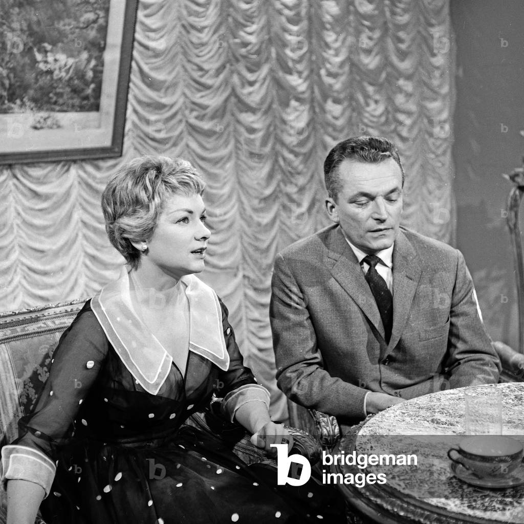 German actress Ruth Leuwerik in a TV movie scene, Germany 1960s