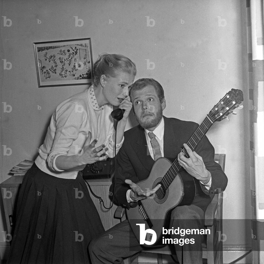 Danish singer duo Nina and Frederik at Hamburg, Germany 1950s