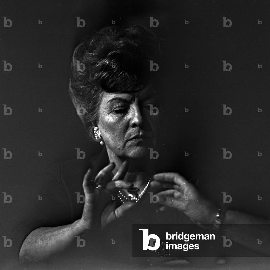 Bulgarian born singer, actress and screenwriter Iwa Wanja at Hamburg, Germany 1960s