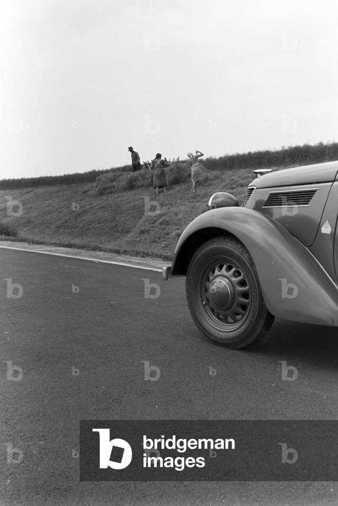 A trip to Hindenburg in Upper Silesia, Germany 1930s (b/w photo)