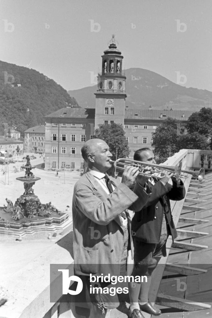 The Salzburg Mozartheum, Germany 1930s (b/w photo)