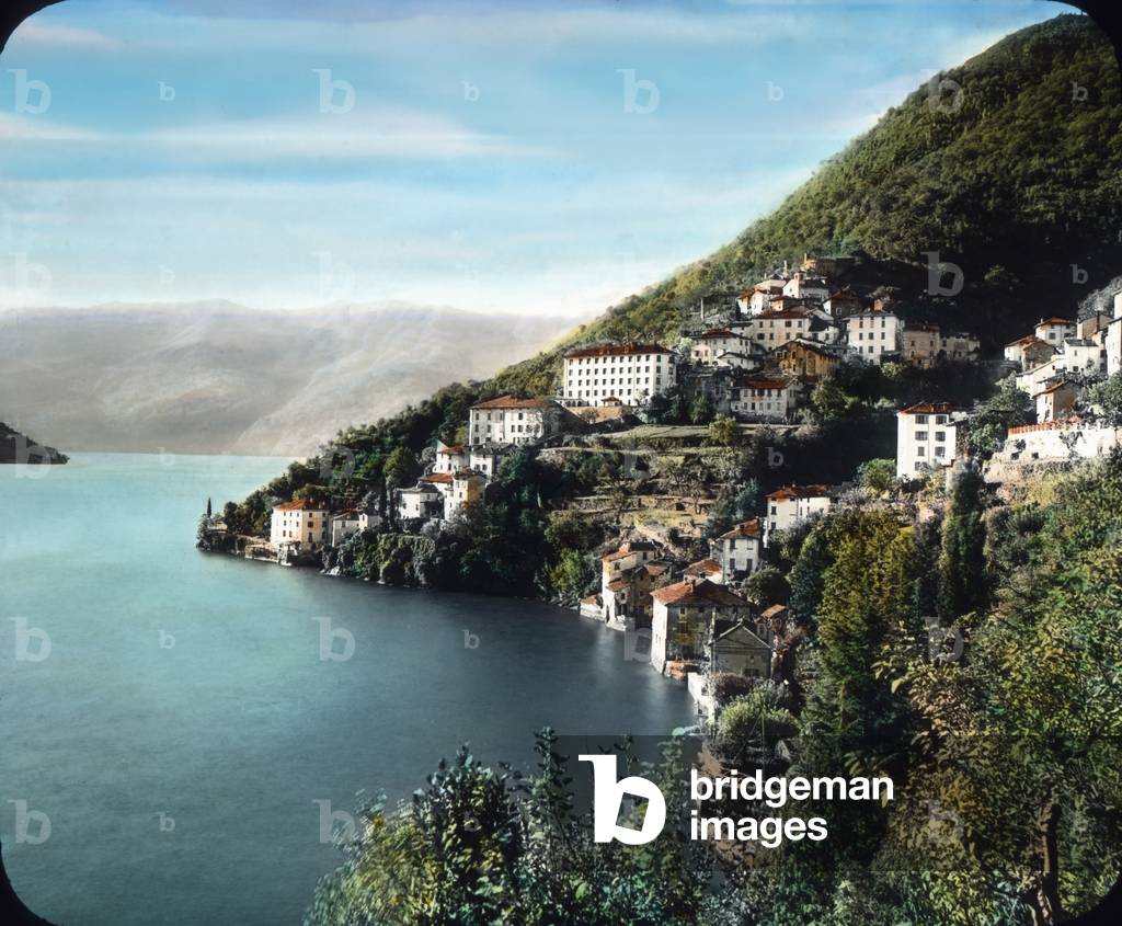 The village Riva di Nesso on the Lake Como in Northern Italy