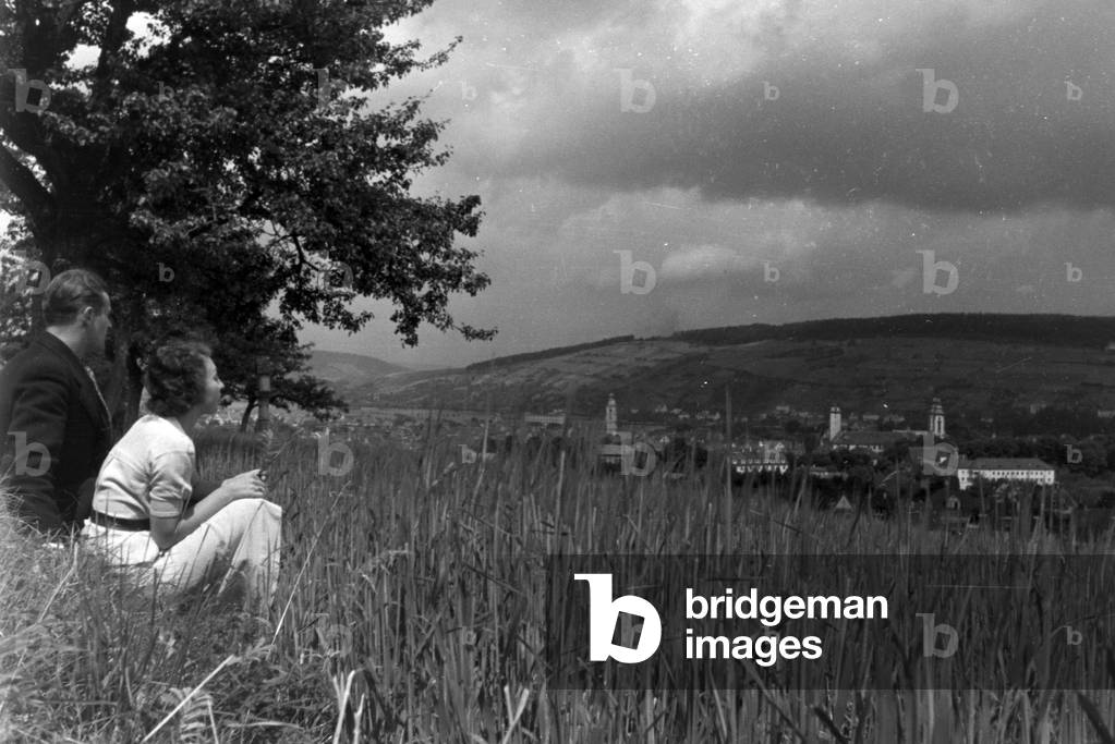 A trip to Bad Mergentheim, Germany 1930s (b/w photo)