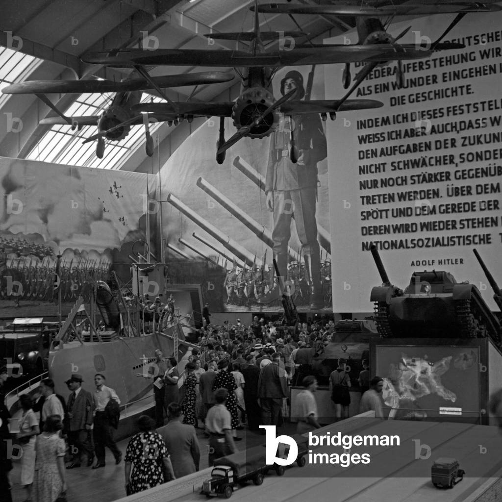 Military exhibition in Berlin, Germany 1930s (b/w photo)