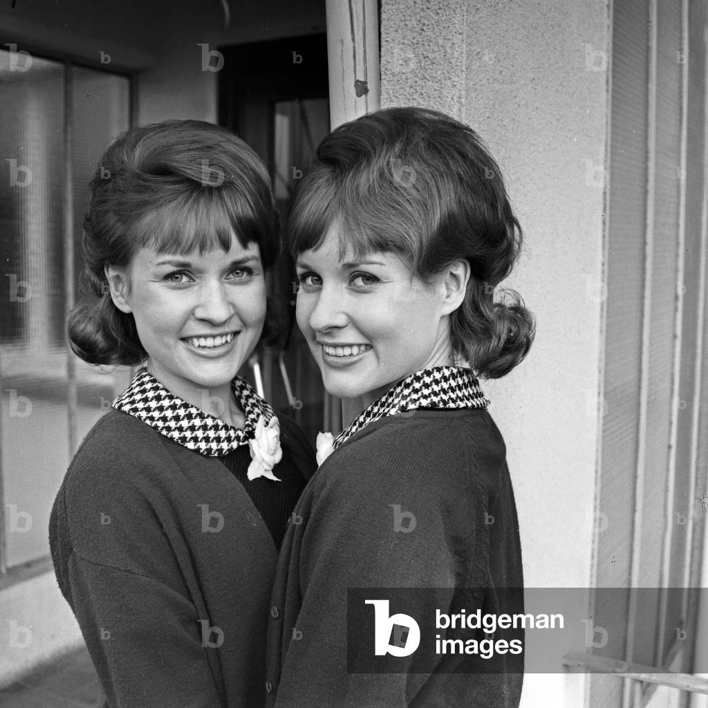 Schlager singers Cora and Carin at Hamburg, Germany 1960s