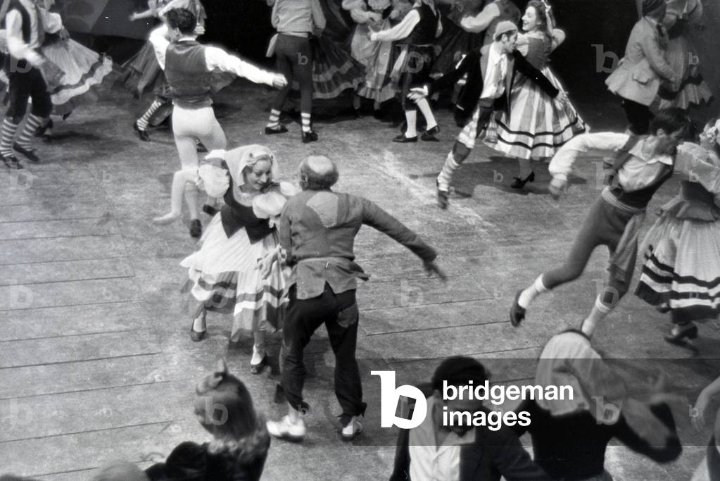 Performance in the opera in Rome, Italy 1940s (b/w photo)
