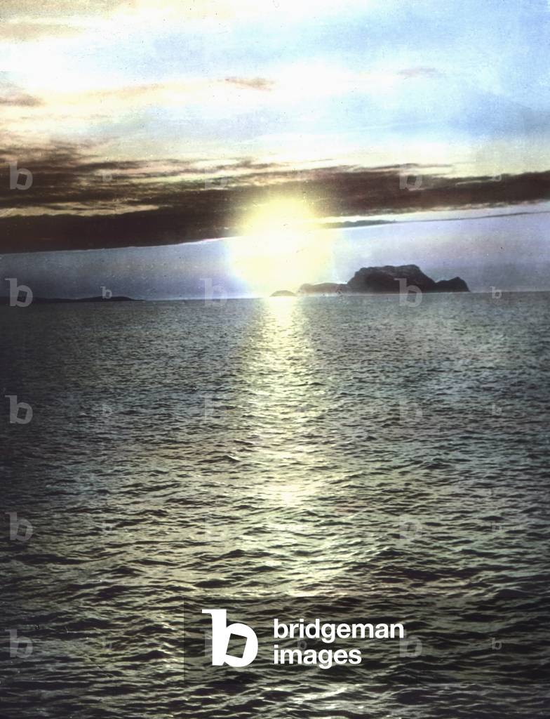 Sunset over the ocean