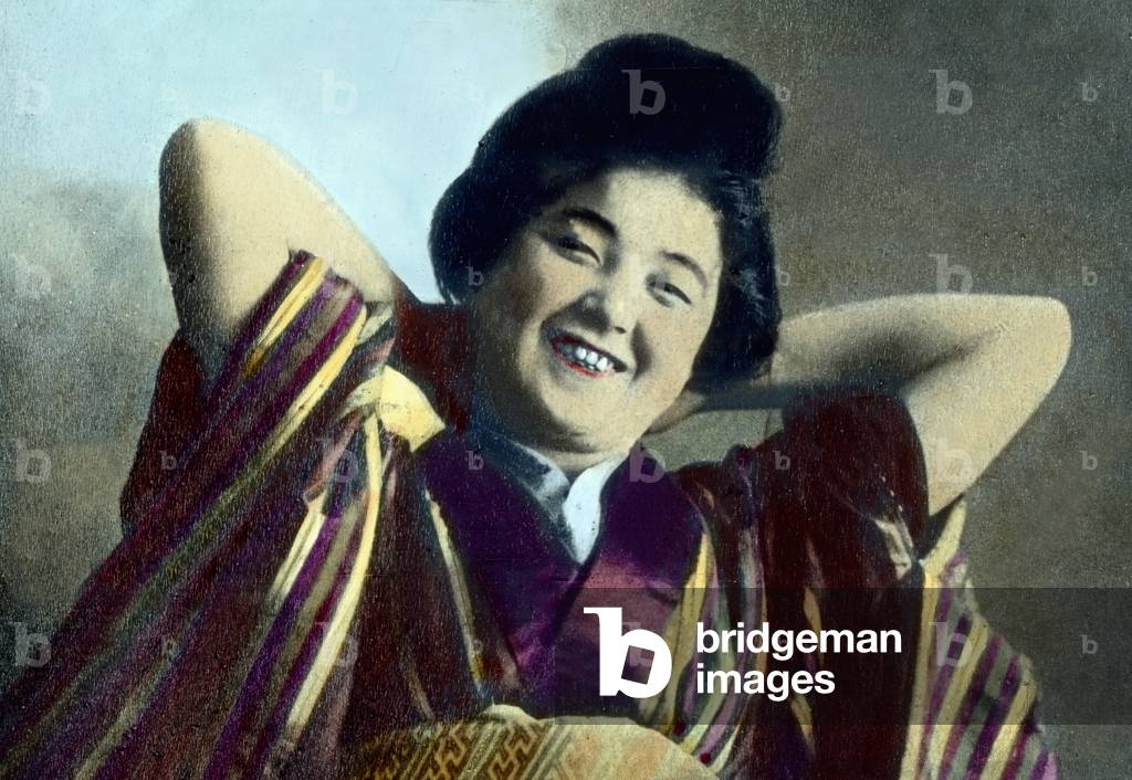 Japan, Portrait of a happy Japanese, image date: circa 1920. Carl Simon Archive