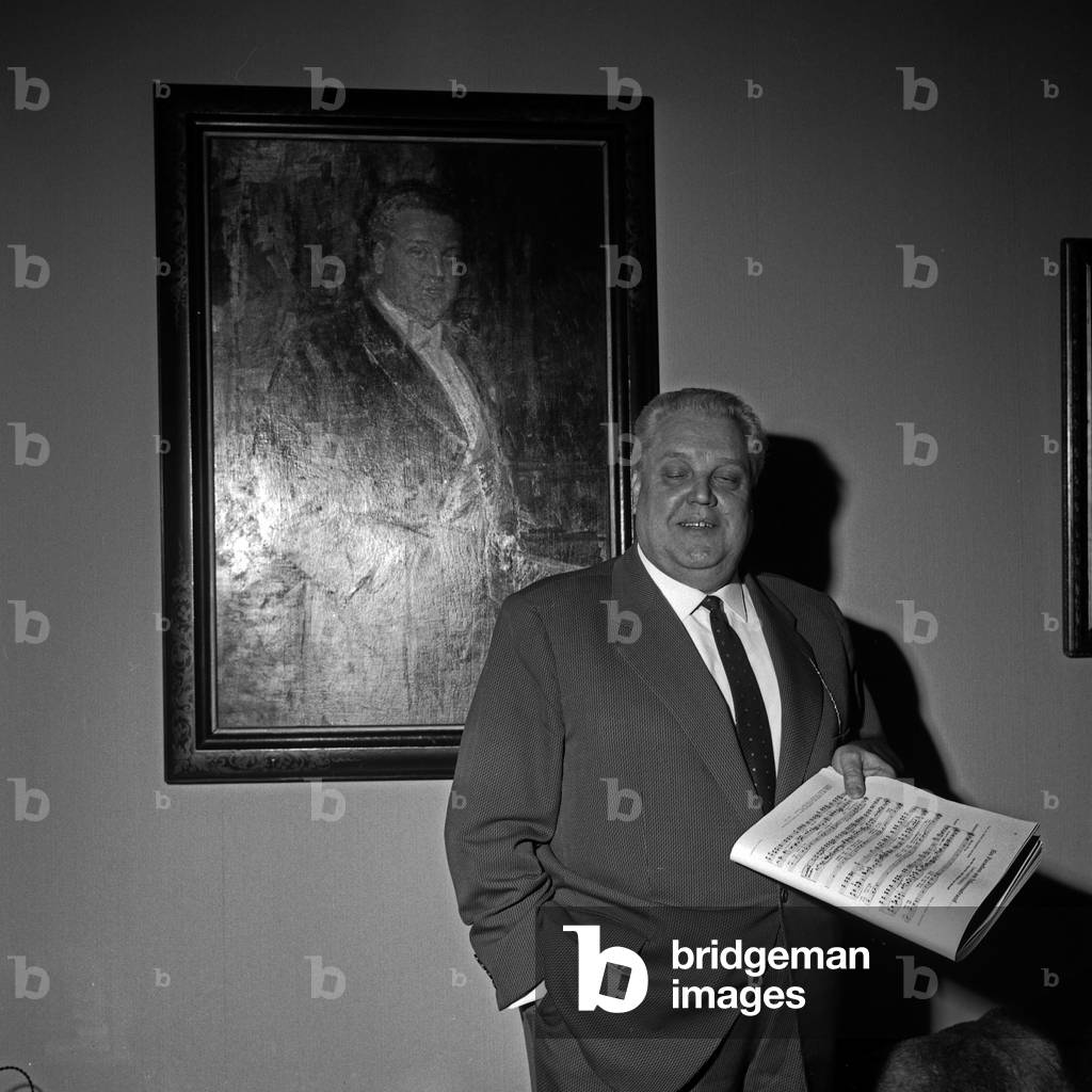 Singer and tenor Rupert Glawitsch at Hamburg, Germany 1960s