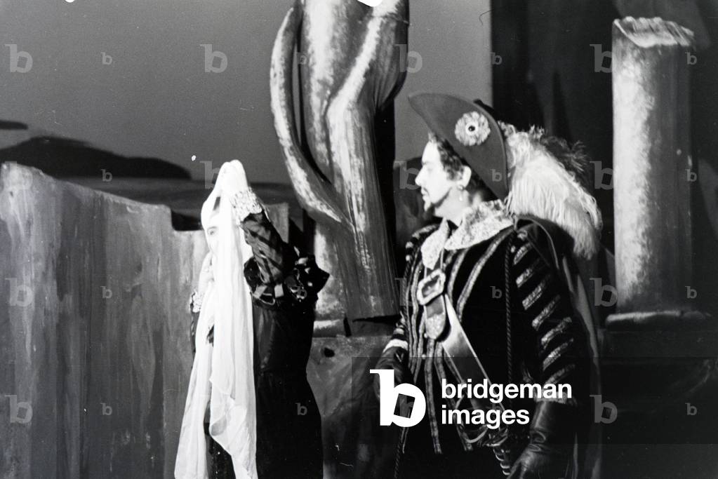 Performance in the opera in Rome, Italy 1940s (b/w photo)