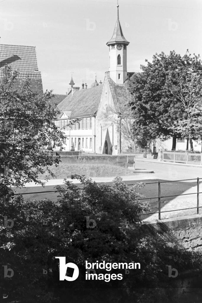 A trip to Giengen, Germany 1930s (b/w photo)