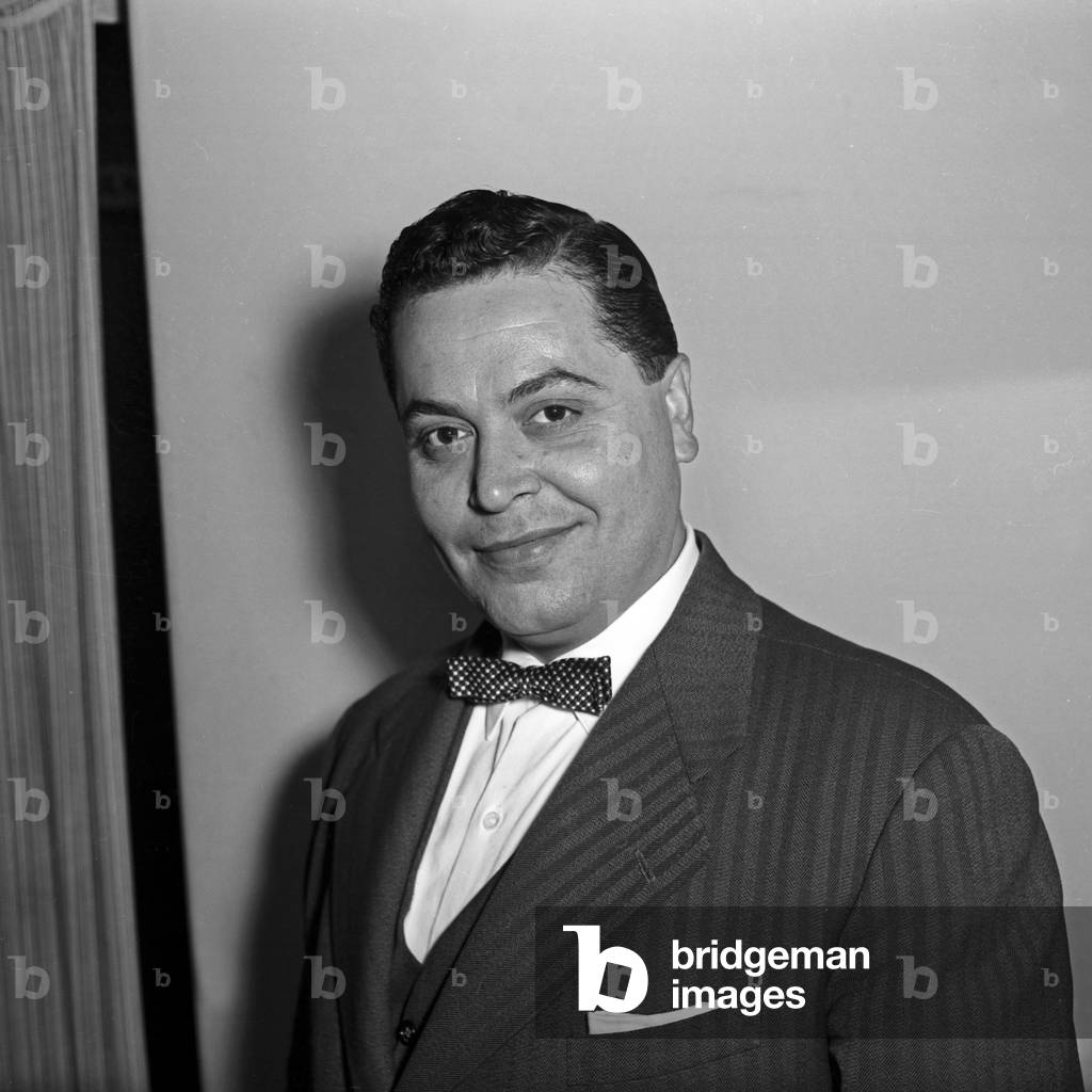 Singer before his performance at Kiel, Germany 1950s