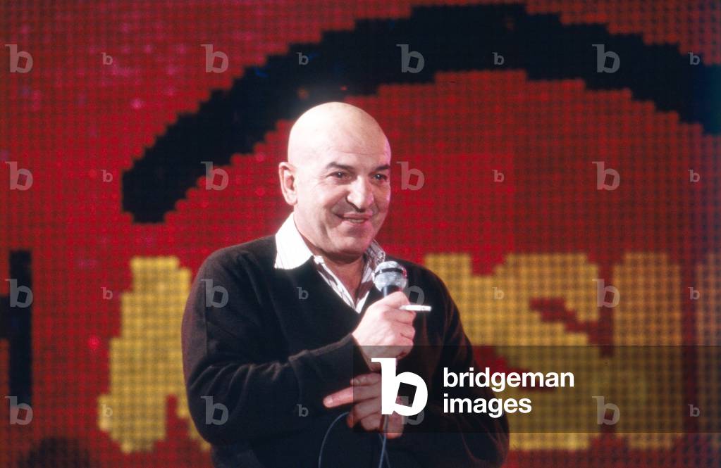 American actor and singer Telly Savalas at TV music show 