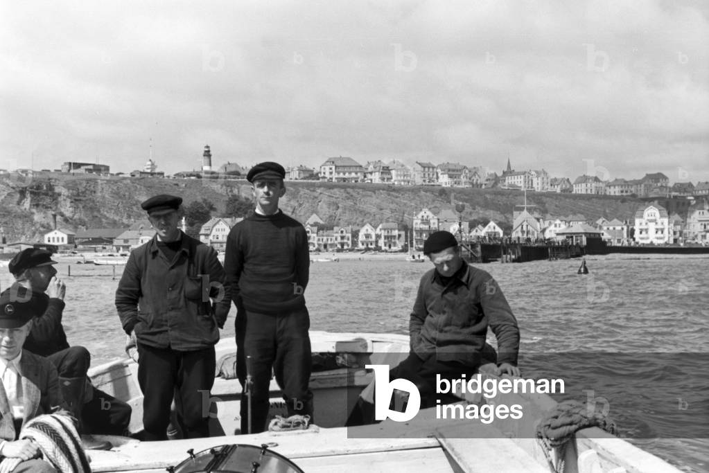 A trip to Heligoland, Germany 1930s (b/w photo)