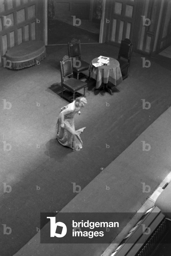 An opera performance in Karlsbad, Germany 1930s (b/w photo)