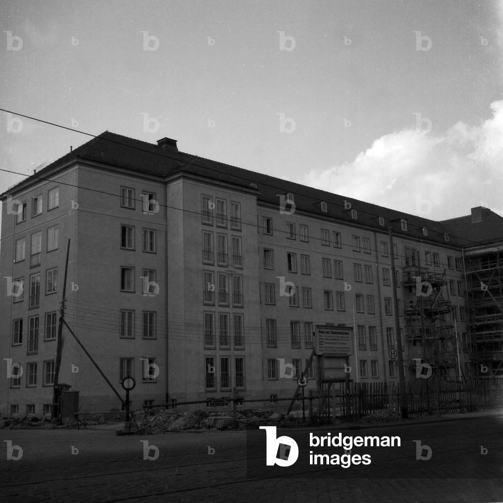 New constructed hall of residence at the city of Dresden, 1954