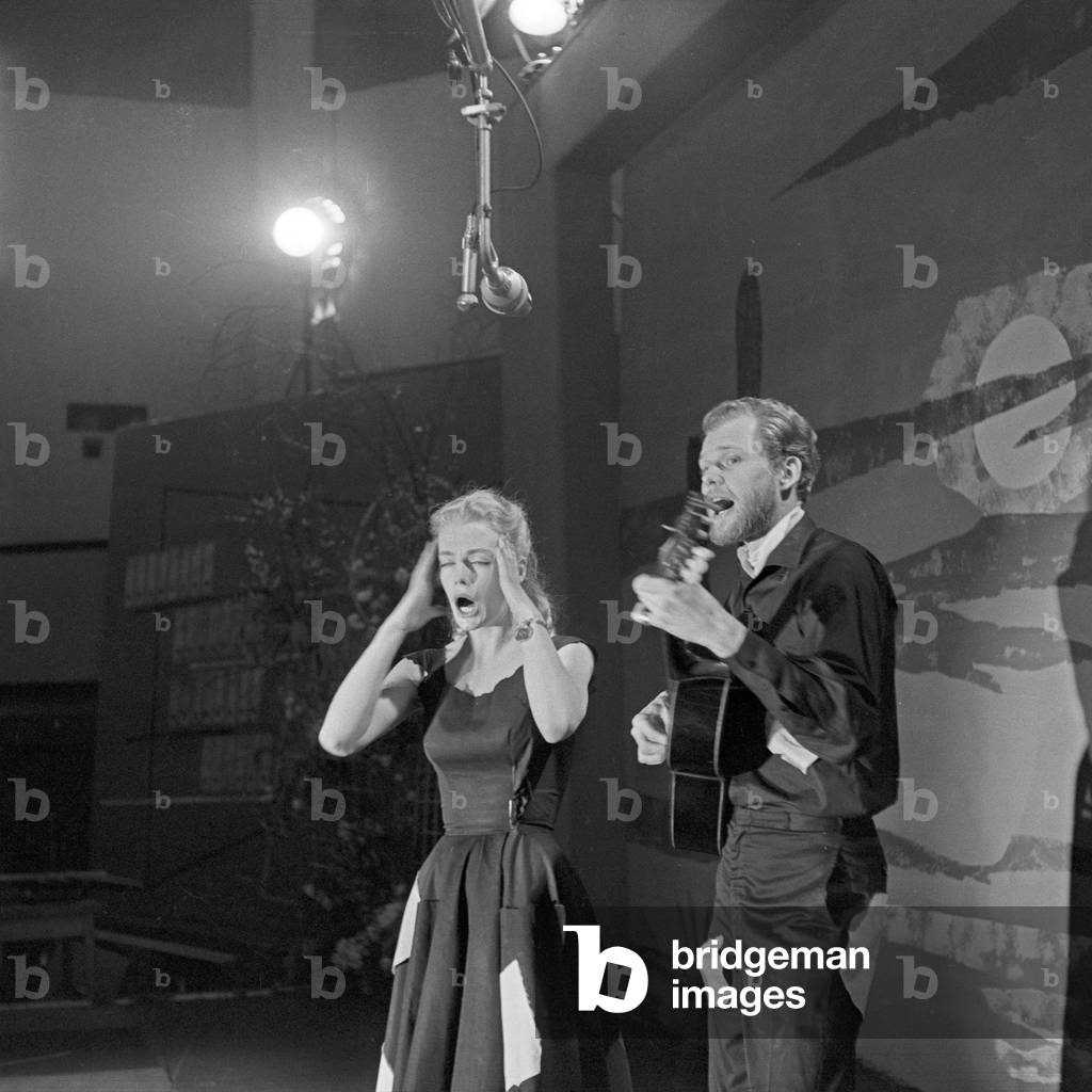 Danish singing duo Nina and Frederik performing at Hamburg, Germany 1950s