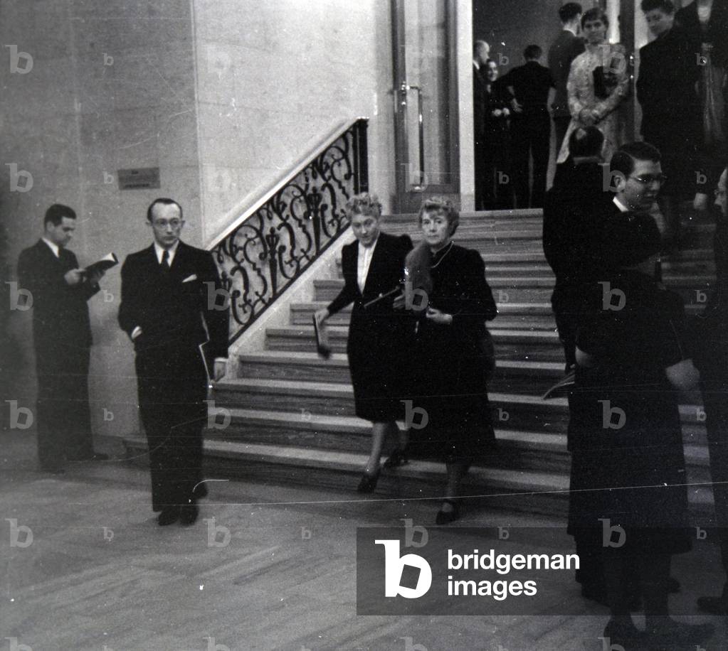 Performance in the opera in Rome, Italy 1940s (b/w photo)