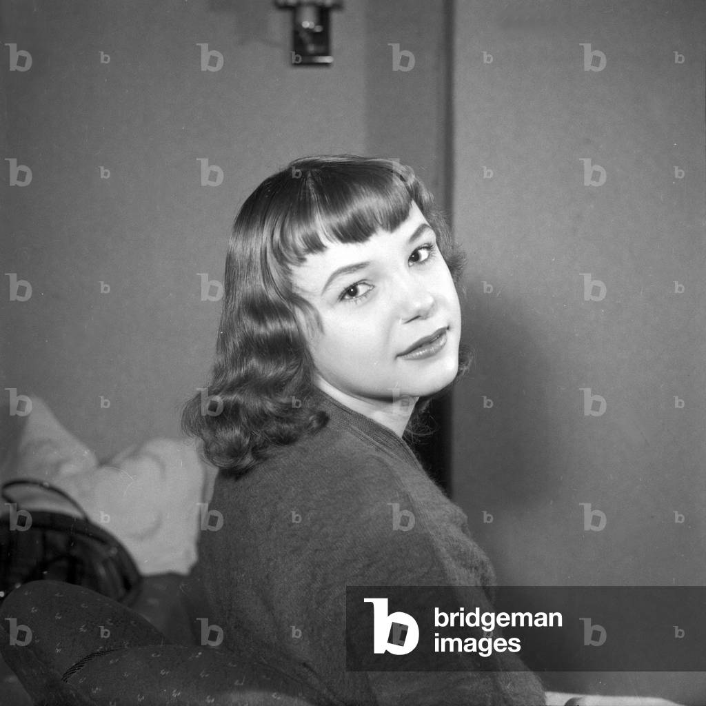 German singer and actress Knolli von Albedyll, Hamburg 1955