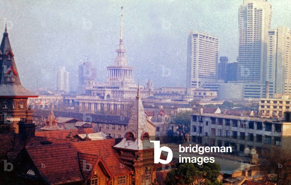 Newly built high rises at the city of Shanghai, China 1960s