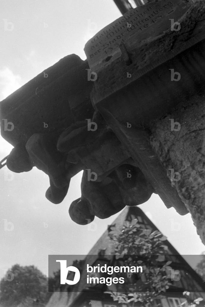 A trip to Miltenberg, Germany 1930s (b/w photo)