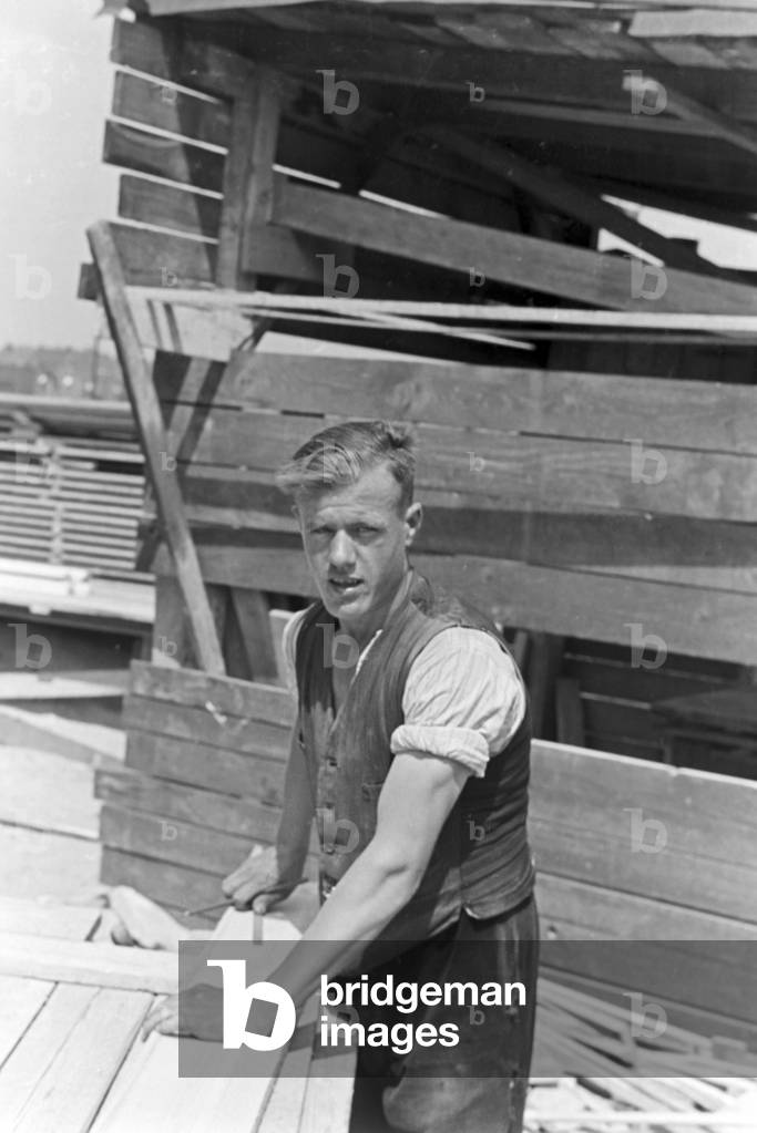 Craftsmen working, Witten, Germany 1930s (b/w photo)