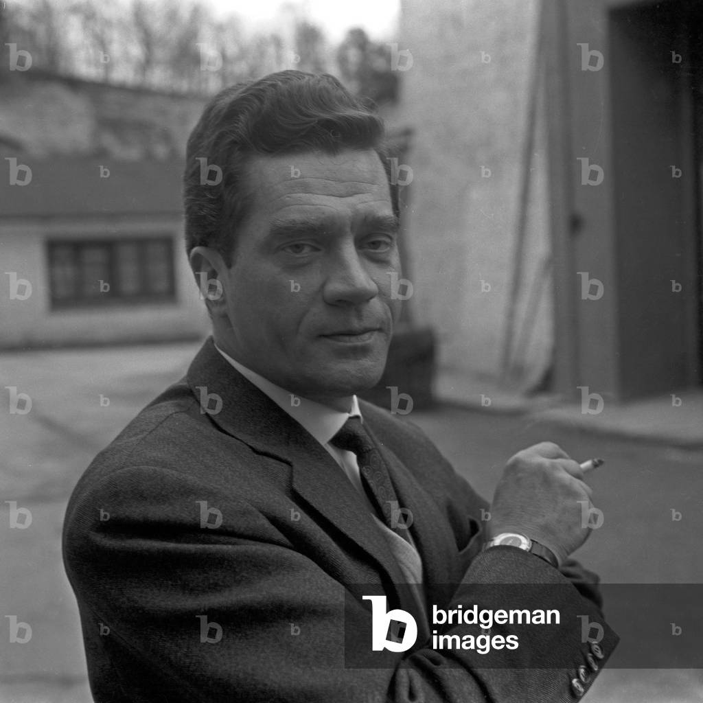 Hannes Karl Kubiak smoking a cigarette, Germany 1960s