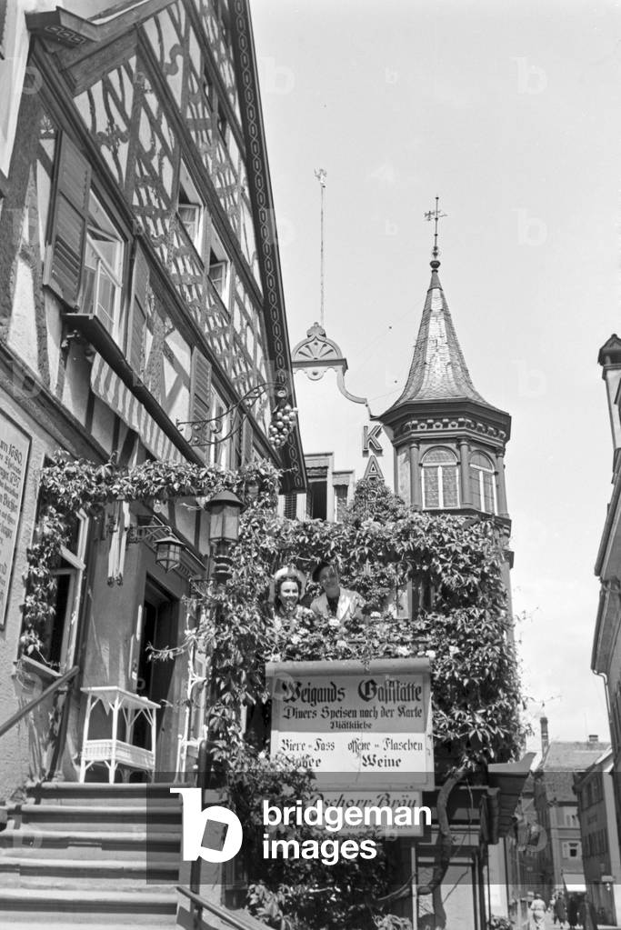 A trip to Bad Kissingen, Germany 1930s (b/w photo)
