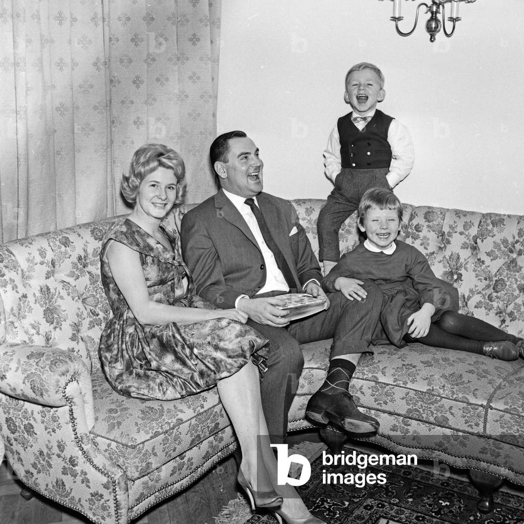 A family in their living room, Germany 1960s