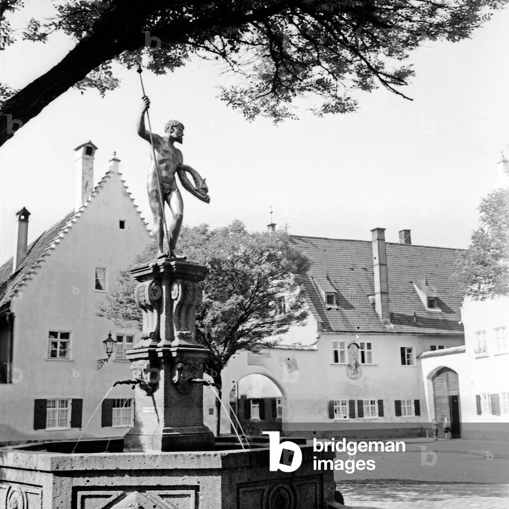 Fugger houses at Augsburg, Germany 1930s (b/w photo)