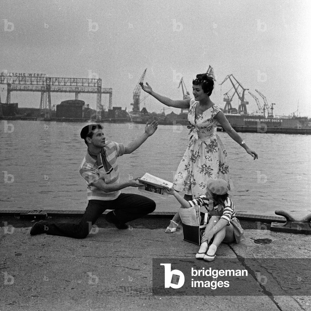German dancer and choreographer Herbert F Schubert at Hamburg harbor, Germany 1960s
