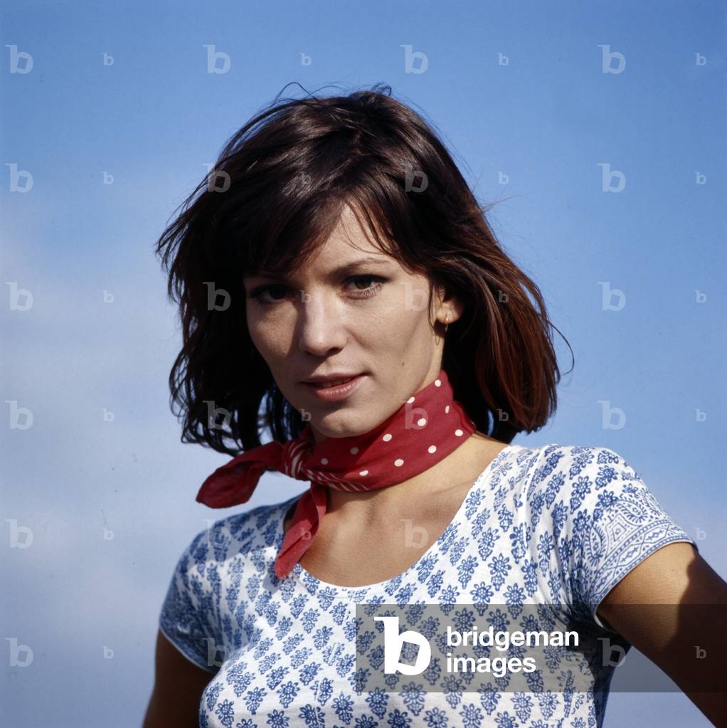 German actress Iris Berben at a photoshooting, end 1970s