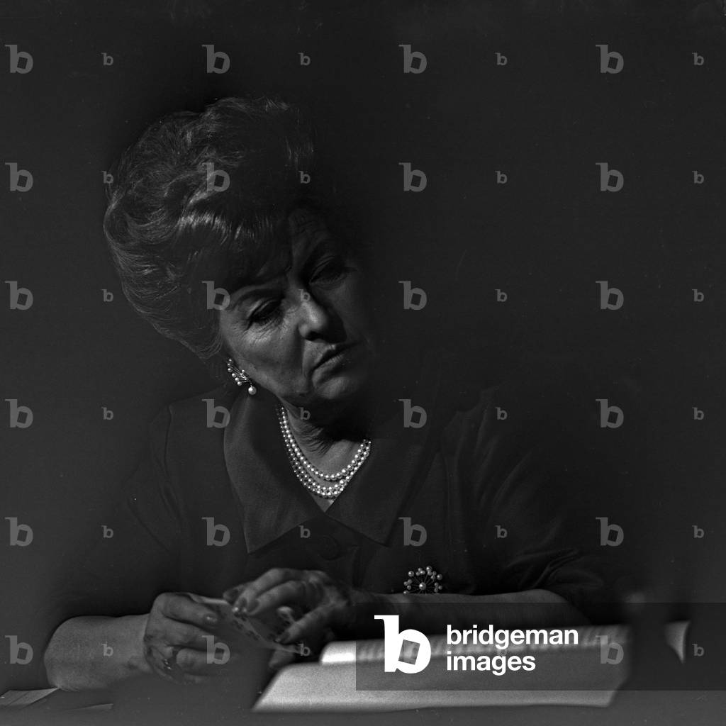 Bulgarian born singer, actress and screenwriter Iwa Wanja at Hamburg, Germany 1960s