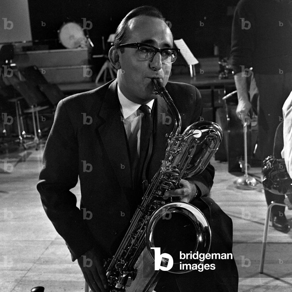 Saxophonist at the Hamburg jazz workshop, Germany 1960s