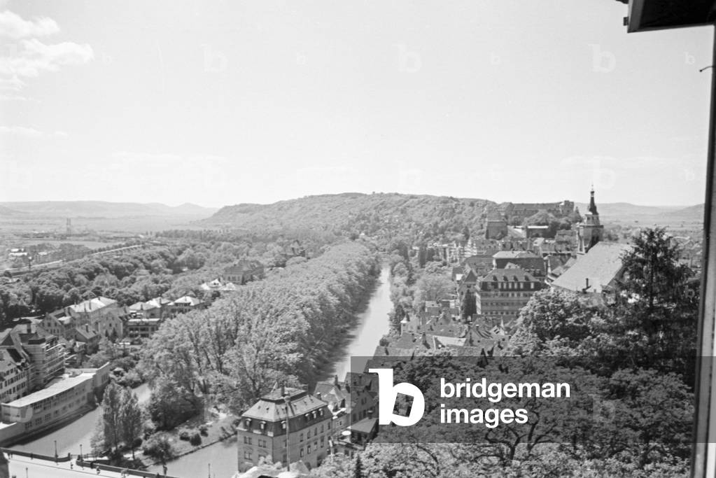A trip to Tübingen, Germany 1930s (b/w photo)