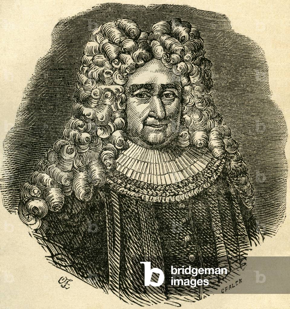 Lukas von Bostel, (in the book you read G. von Bostel) German jurist, mayor of Hamburg, in the 17th-18th century, 1866 (engraving)