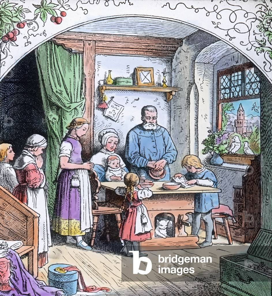 Illustration of painter and illustrator Ludwig Richter, Germany 19th century