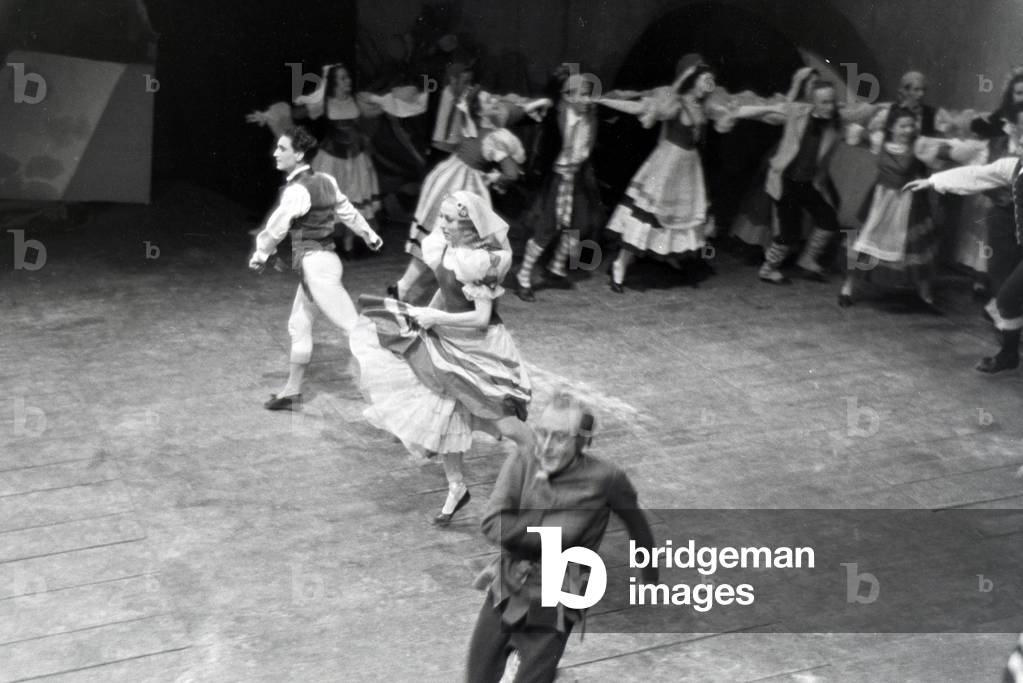 Performance in the opera in Rome, Italy 1940s (b/w photo)
