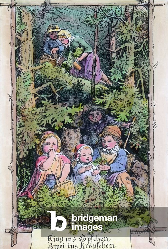 Illustration of painter and illustrator Ludwig Richter, Germany 19th century