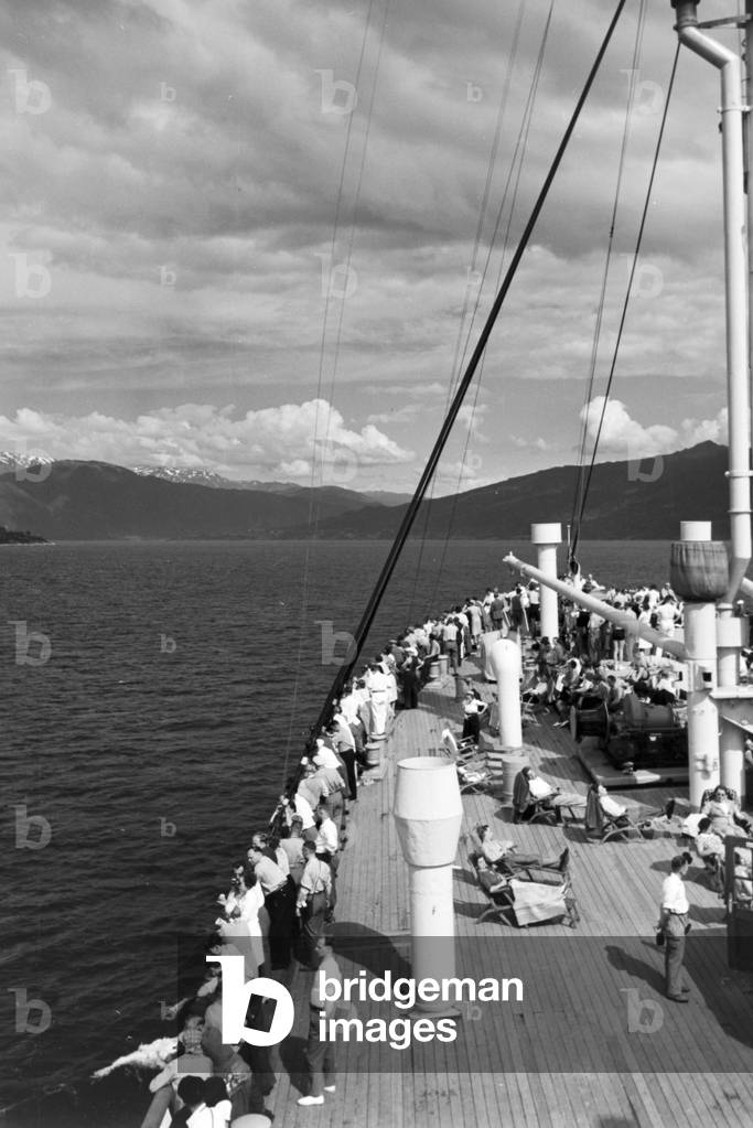 A cruise to Norway, Germany 1930s (b/w photo)