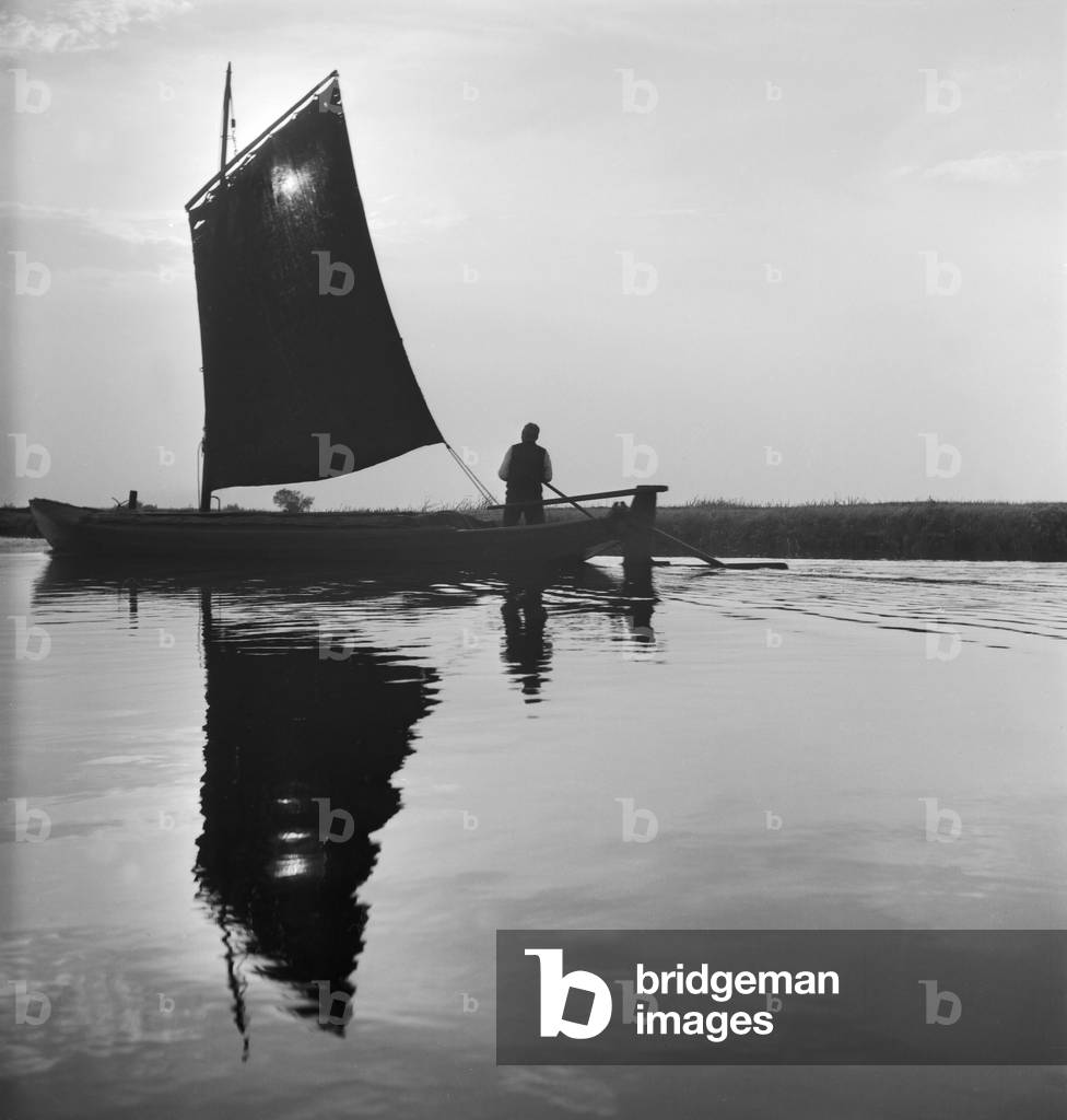 Survey of the peat district of Worpswede, Germany 1930s (b/w photo)